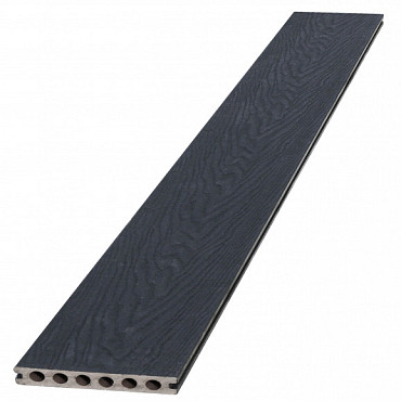 Composiet dekdeel houtstructuur + co-extrusie 2,3 x 14,5 x 420 cm, zwart.