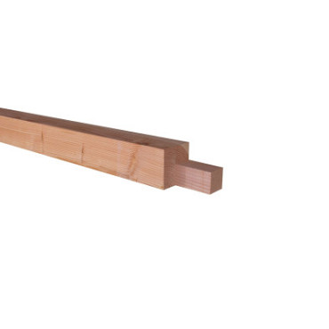 Douglas geschaafde hoekstaander met inkeping t.b.v. zelfbouw 14 x 14 x 240