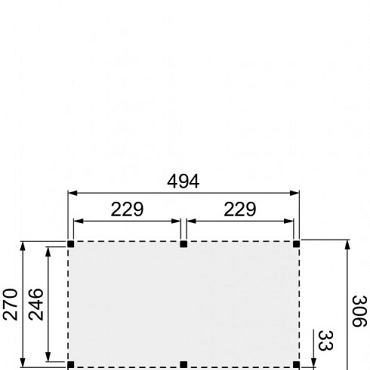 Douglasvision buitenverblijf Comfort 500 x 270 cm, onbehandeld.