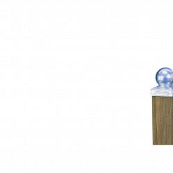 Paalornament bol op plaat 7 x 7 cm metaal verzinkt.
