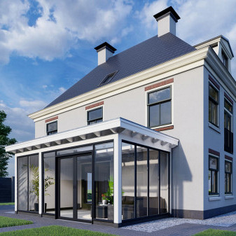 Aanbouwveranda Lucca 4350x3250x2600mm (bxdxh)