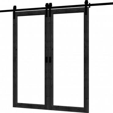 Douglas Steel Look schuifdeur dubbel zwart 1780x2060mm - module 01