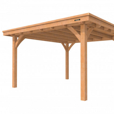 Buitenverblijf plat dak Excellent I, douglas, basismodel L/A, 207x307 cm, onbehandeld.