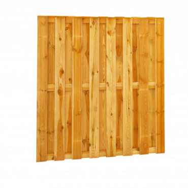 Grenen geschaafd plankenscherm 18-planks 13 mm, 180 x 180 cm recht, groen geïmpregneerd.