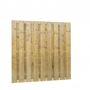 Jumboscherm geschaafd vuren 20-planks 15 mm, 180 x 180 cm, recht.