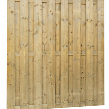 Jumboscherm geschaafd vuren 18-planks 15 mm, 180 x 200 cm, recht verticaal.
