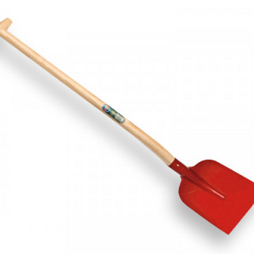 Betonschop rood gelakt, gehard met schopsteel 110 cm.