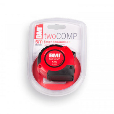 Two Comp Rolbandmaat 5 meter, bandbreedte 19 mm.