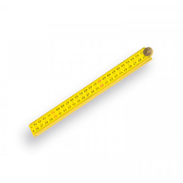 Duimstok 1 meter glasfiber geel.