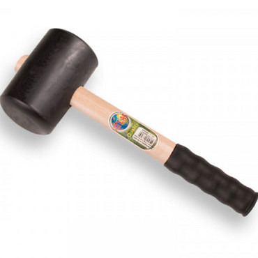 Rubberhamer nr. 4 hard, 1 Kg, met rubberen handvat