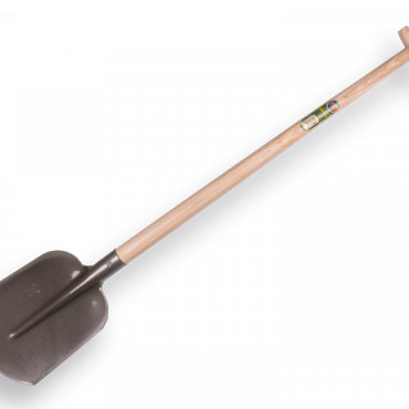 Steekbats 000 grijs gelakt  - incl. schopsteel 100cm gebogen