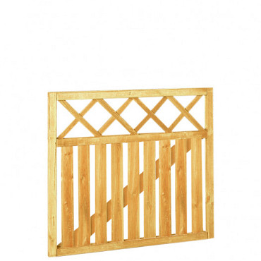 Rechthekpoort met trellis 100 x 90 cm.