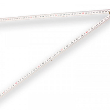 Duimstok 1 meter glasfiber wit.