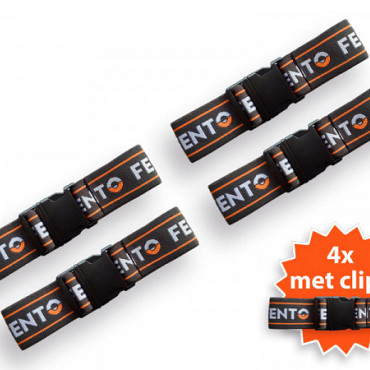 Set elastieken met clip voor Fento kniebeschermer 400 en 400 Pro (4 stuks)