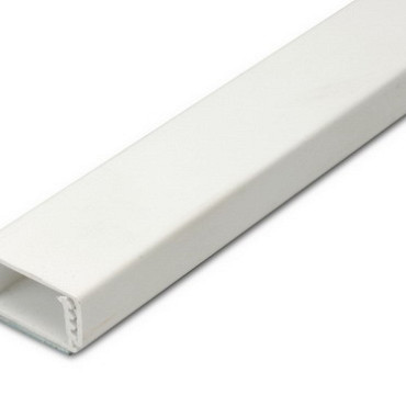 Kliklijst 20x10/15 wit+tape 2meter RAL9010