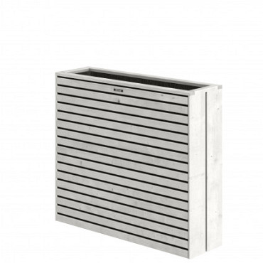 Terrasbloembak Elan Excellent 103x93x30 cm Vuren wit gespoten.