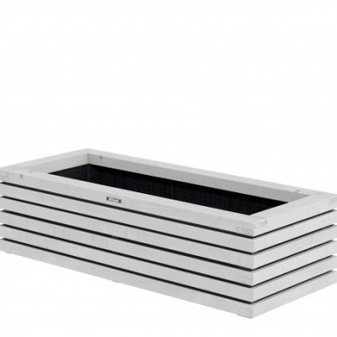 Bloembak Elan Excellent 33x120x50 cm Vuren wit gespoten.