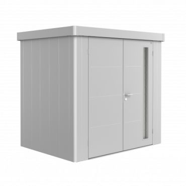 Biohort berging Neo 1B met dubbele deur Zilver metallic