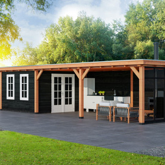 Buitenverblijf Siena 11150x4150x2500mm (bxdxh)