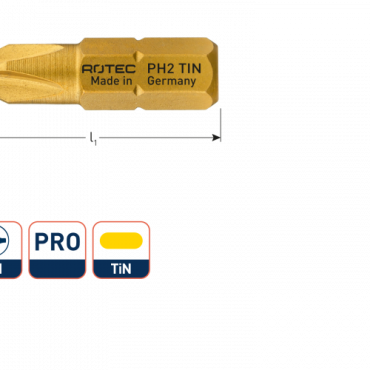 PRO Schroefbit Philips TiN-gecoat (diverse maten)