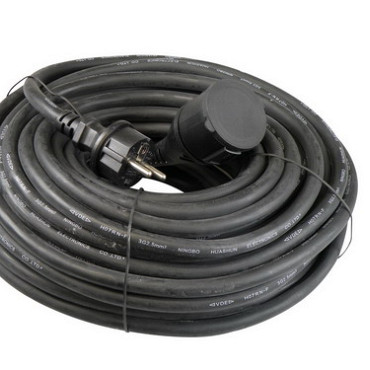 Verlengsnoer 10m Neopreen 3x1,5 mm - HO7RN-F zwart