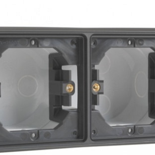 Hydro WD inbouwkader 2V horizontaal zwart
