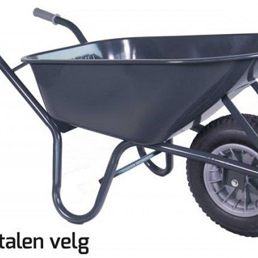 Kruiwagen HUMMER 85 L staal rondneus + metalen velg