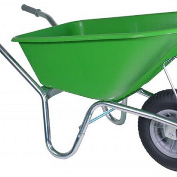 Tuin kruiwagen verzinkt frame 100 L limegroen