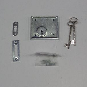Opleg kelderbandslot met sleutels - 85x100mm - verzinkt