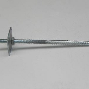 Instortanker met pen verstelbaar 50 cm scharnierplaat - grijs