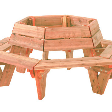 Douglas boombank, Ø 225/90, 91 cm hoog, groen geïmpregneerd