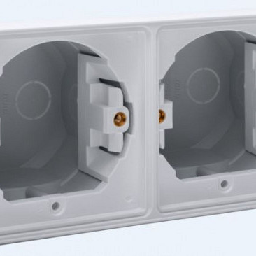 Hydro WD inbouwkader 2V horizontaal grijs