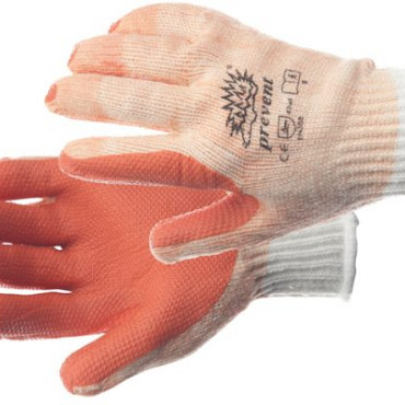 Werkhandschoen oranje Prevent latex - maat 9