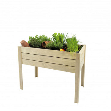 Minigarden op poten grenen 80 x 100 x 50 cm (HxBxD), groen geïmpregneerd.