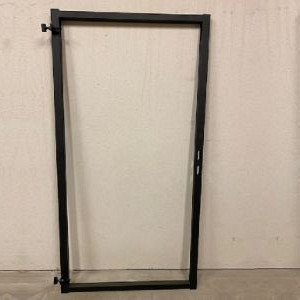 Verstelbaar poortframe 98,5-190 cm tbv horizontale planken - zwart