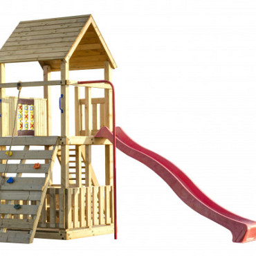 Speeltoestel Orang-oetan met zadeldak, vuren, groen geïmpregneerd.