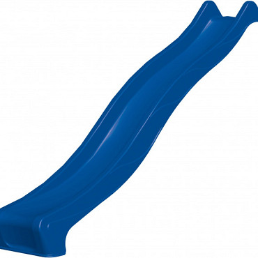 Kunststof glijbaan 290 x 50 cm, 150 cm hoog, blauw.