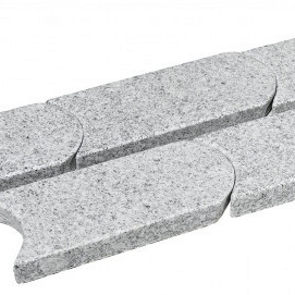 Graskanttegel Graniet Piazzo Grijs 25x10x3cm