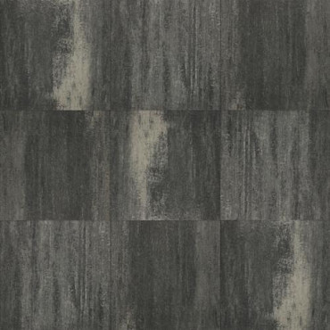 Terrastegel+ 60x60x4 cm grijs/Zwart gestreept
