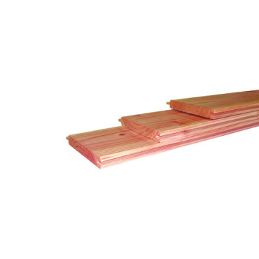 Douglas geschaafd dakbeschot 1,6 x 11,6 x 300 cm, onbehandeld. (werkend 10,6 cm)