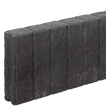 Palissadeband vierkant Zwart 6x35x50cm