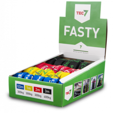 Fasty spanband rood 20mm breed - lengte 200cm