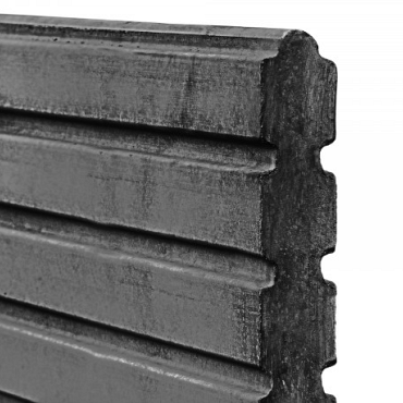 Betonplaat Deens rabatmotief 4,8 x 26 x 184 cm antraciet gecoat