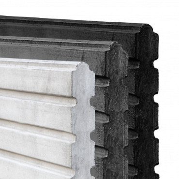 Betonplaat Deens rabatmotief 4,8 x 26 x 184 cm grijs ongecoat