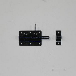 Hangslotgrendel 100x70mm zwart gepoedercoat
