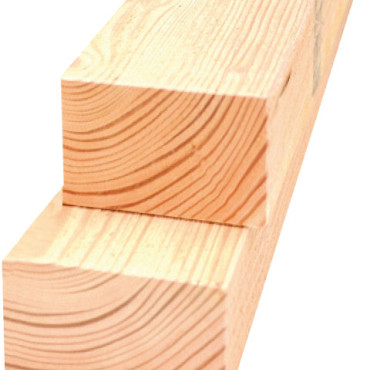 Douglas fijnbezaagde regel 4,5 x 7,5 x 250 cm, onbehandeld.