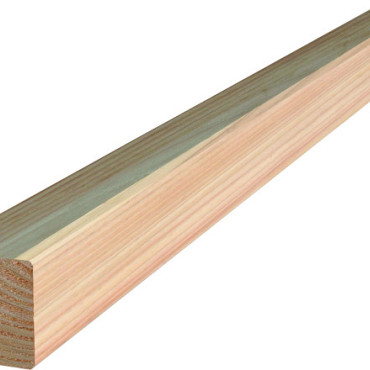 Douglas geschaafde regel 4,5 x 4,5 x 300 cm, onbehandeld.