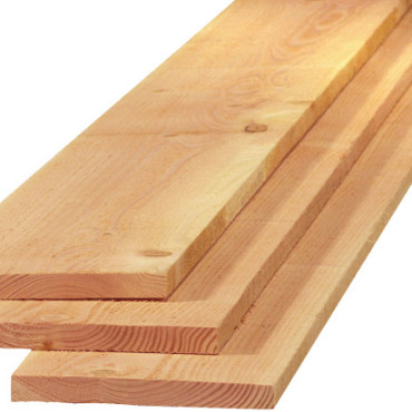 Douglas fijnbezaagde plank 2,2 x 17,5 x 400 cm, onbehandeld.