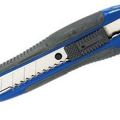 Vector Afbreekmes 18mm, blauwe kast met rubber grip, op kaart