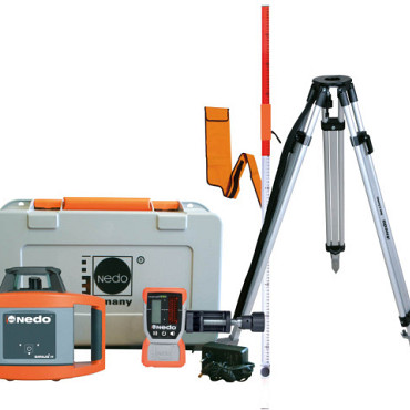 Rotatielaser Sirius1 H rode Laser horizontaal, Acceptor2 - Digital set met statief 200225 + 360916-622